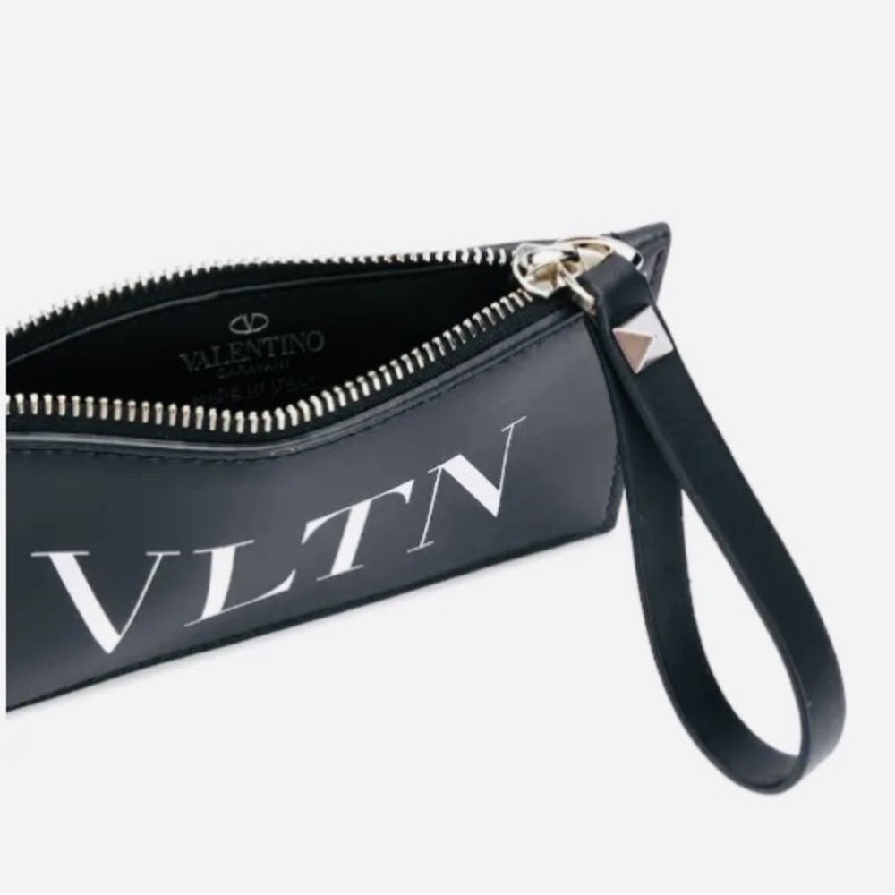 Valentino Garavani VLTN Black Leather Card Case Authentic With Tag - Picture 4 of 17